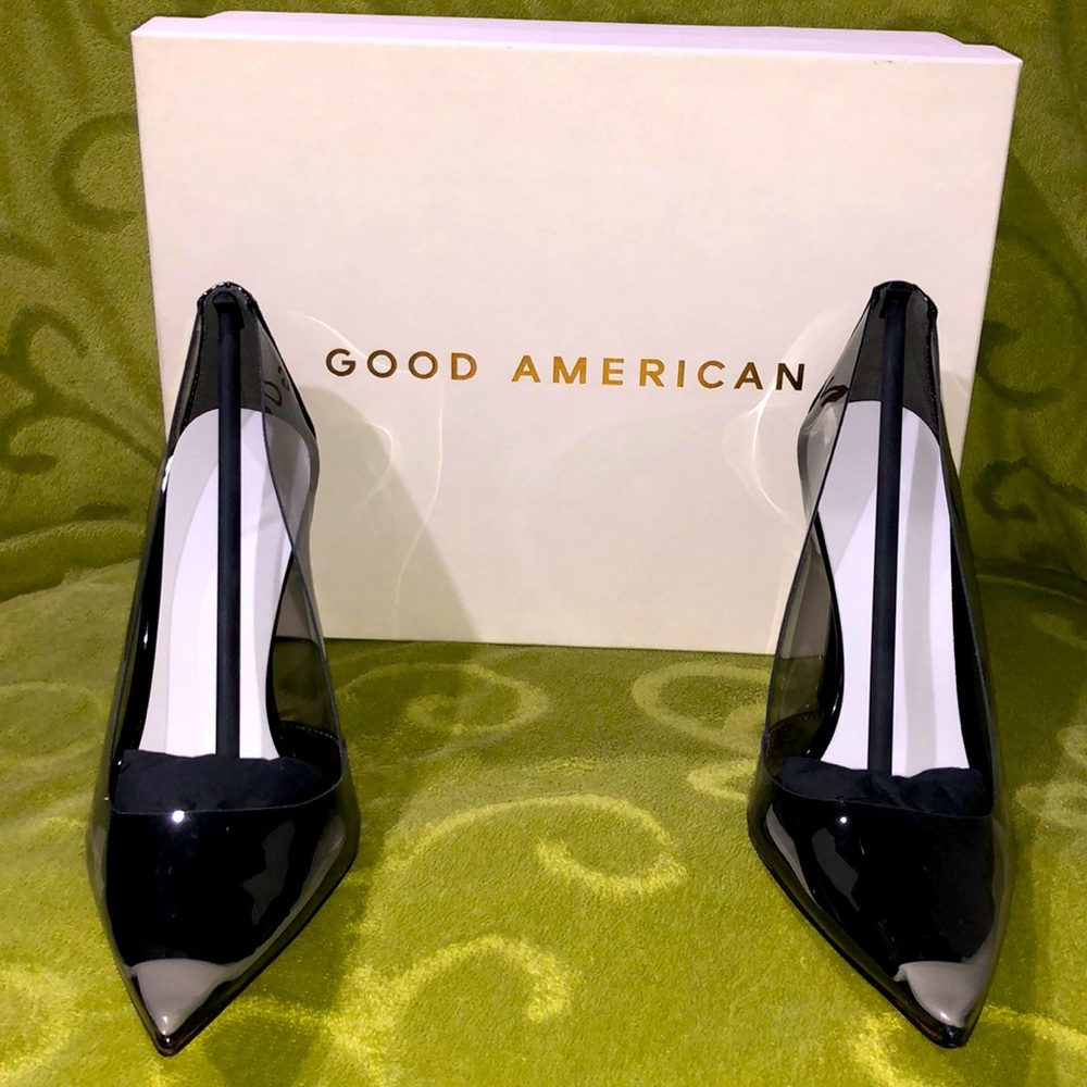 Black PVC Heels